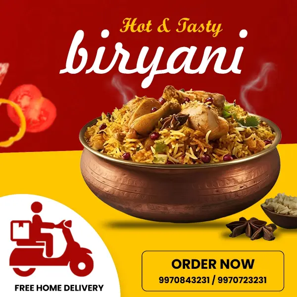 Customize Biryani Shop Social Media Advertisement Design 2026