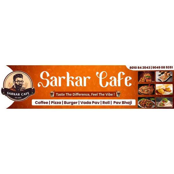 Modern Cafe Shop Board Advertisement Design Marathi | Coffee Banner 2026