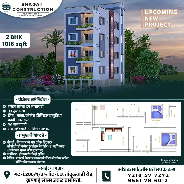 Real Estate New Project Information Flex Banner Design Marathi | Property Advertisement 2026